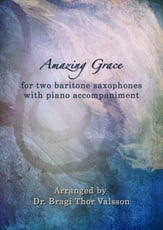 Amazing Grace - Duet for Baritone Saxophones with Piano accompaniment P.O.D cover